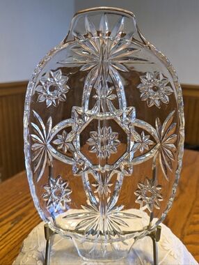 Vintage Divided Cut Glass Dish 10-inch